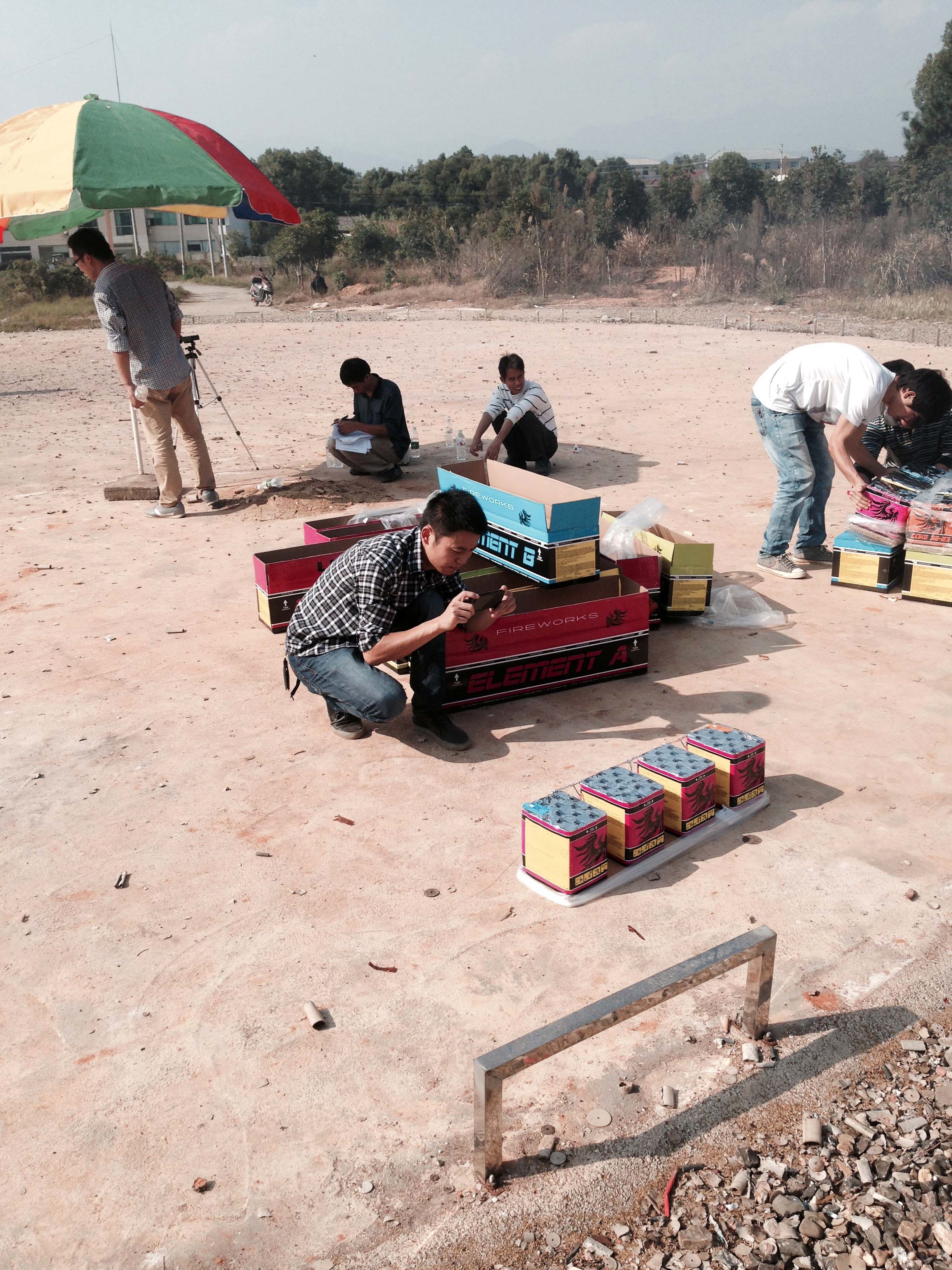 Batch test consumenten vuurwerk in China